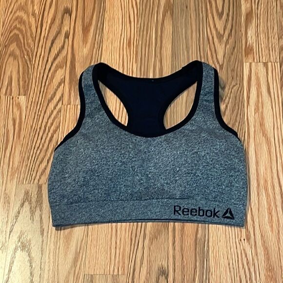 Reebok Sport Bra, pull-on style, grey, Medium - Picture 1 of 6